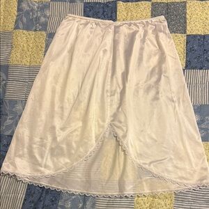 Warner's White Slip with Lace Trim